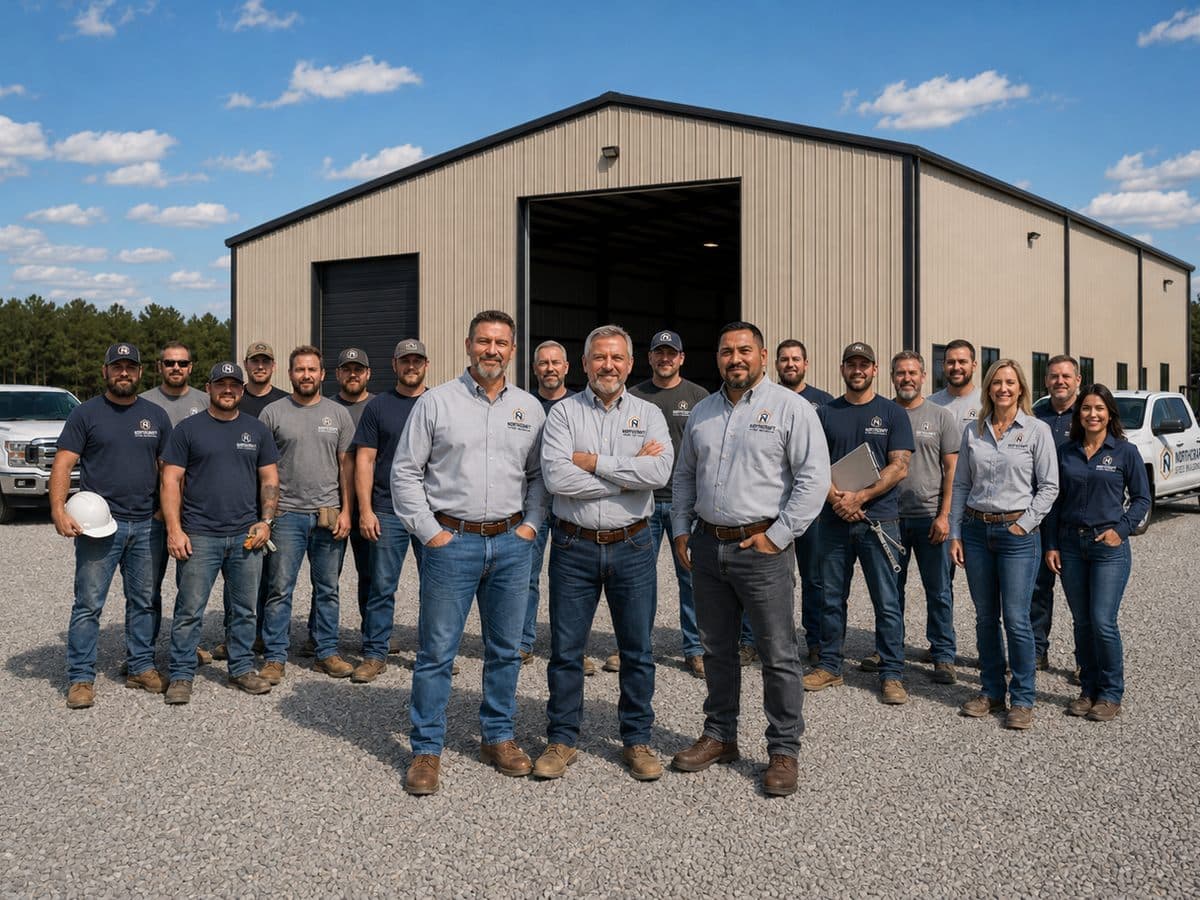 An About Us Photo Showing All The Employees of Northcraft Steel