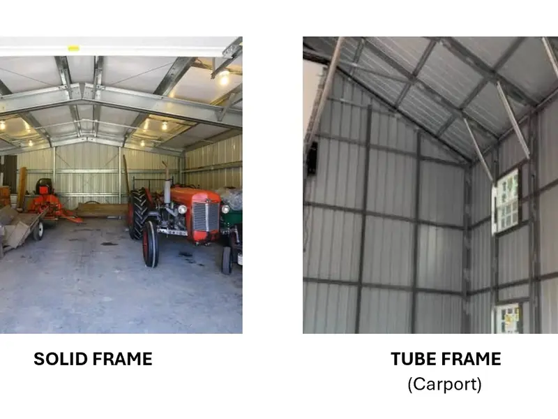 An inside comparison of solid frame vs tube frame.