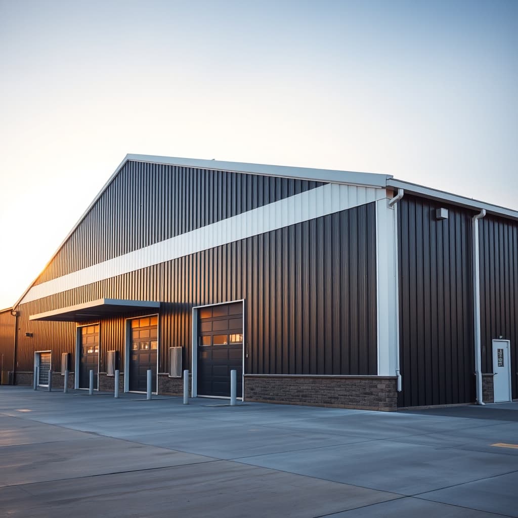 A commercial steel building used for a distribution center in Pennsylvania.