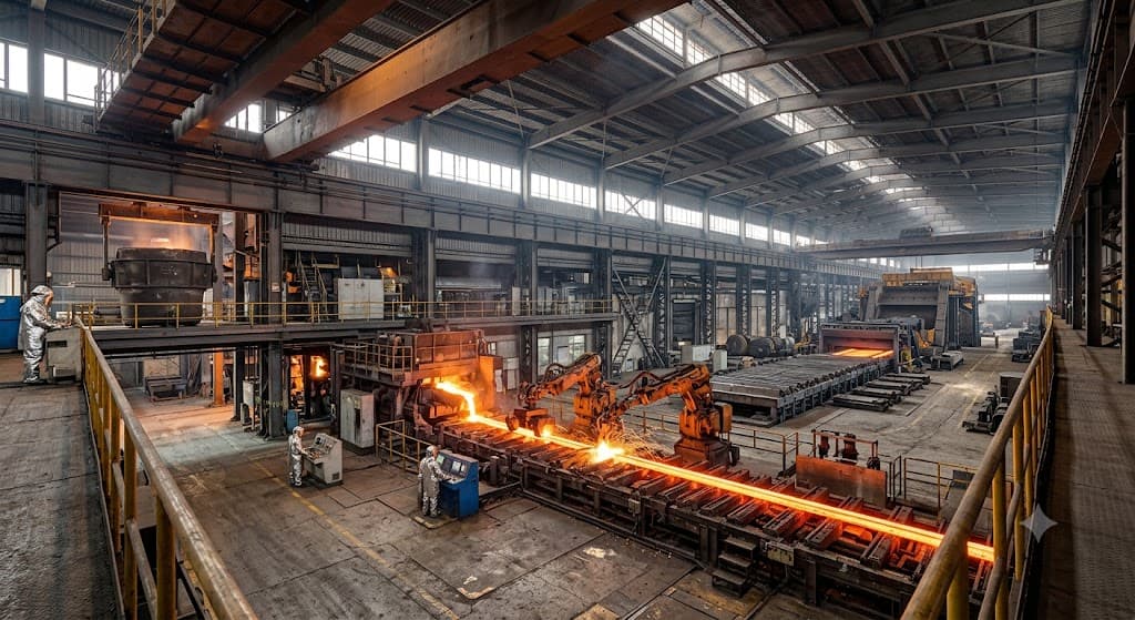 An industrial Steel Building used as a steel fabrication mill.